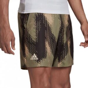 ADIDAS Primeblue 7 tum Printed Green Shorts Mens