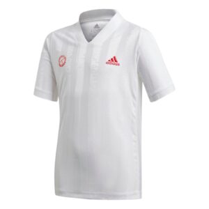 Adidas Boys Freelift T-Shirt White/Scarlet