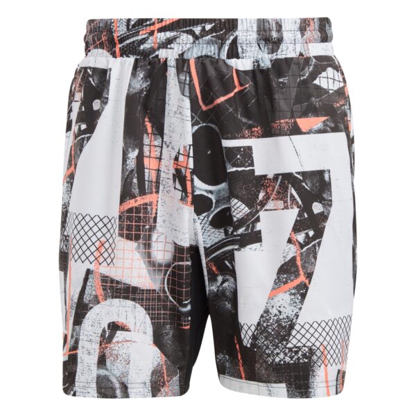 Adidas Club Graphic 7" Shorts White/Black/Corfus