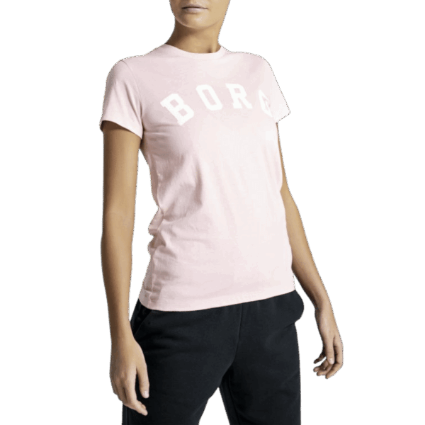BJÖRN BORG Logo Borg Tee - M Rosa Damkläder > Björn Borg
