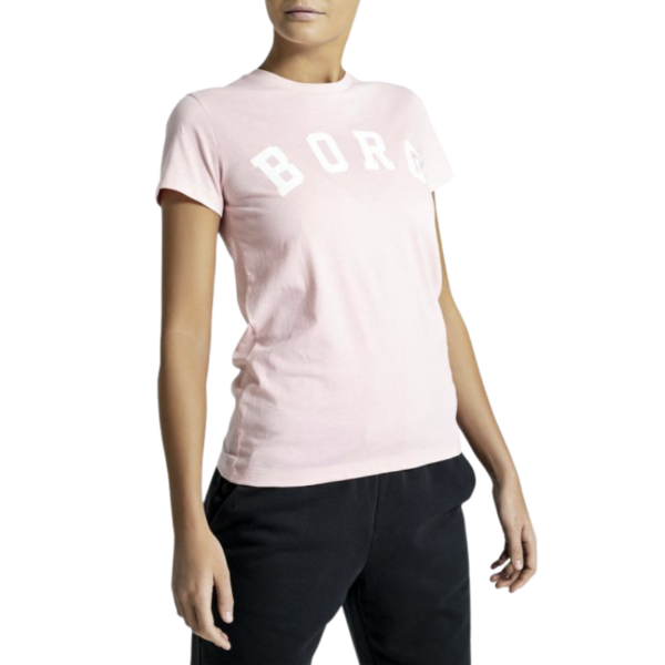 BJÖRN BORG Logo Borg Tee - M Rosa Damkläder > Björn Borg