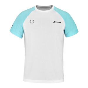 Babolat Crew Neck Tee Juan Lebron White/Light Blue