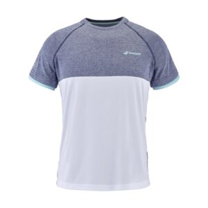 Babolat Play Crew Neck Tee White/Blue