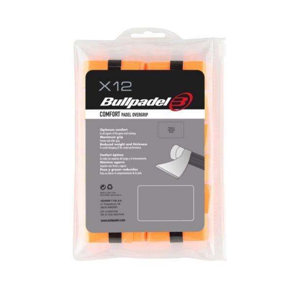 Bullpadel Comfort Padel Overgrip Orange 12-pack