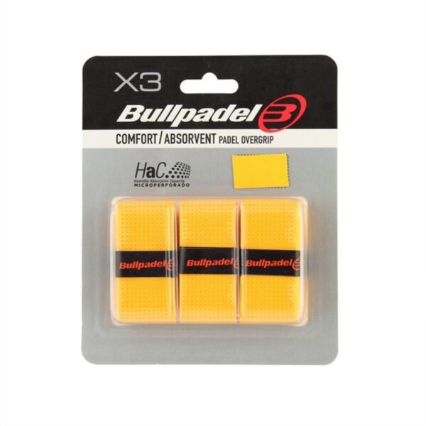 Bullpadel Comfort/Absorvent Padel Overgrip Gul - 3-pack