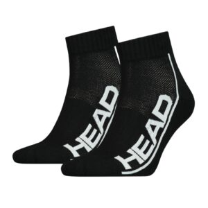 Head Socks Tennis 2-Pack Stripe Quarter Black