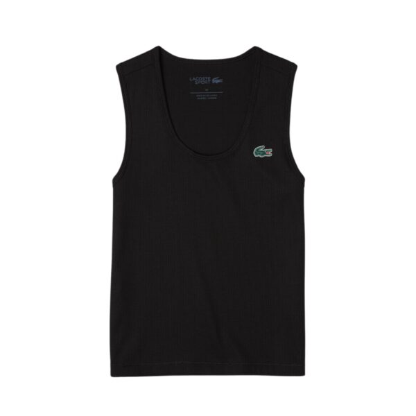 Lacoste Sport Slim Fit Ribbed Tank Top Black