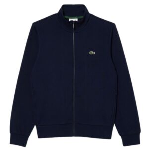 Lacoste Zip-Up High Neck Fleece Sweatshirt Navy