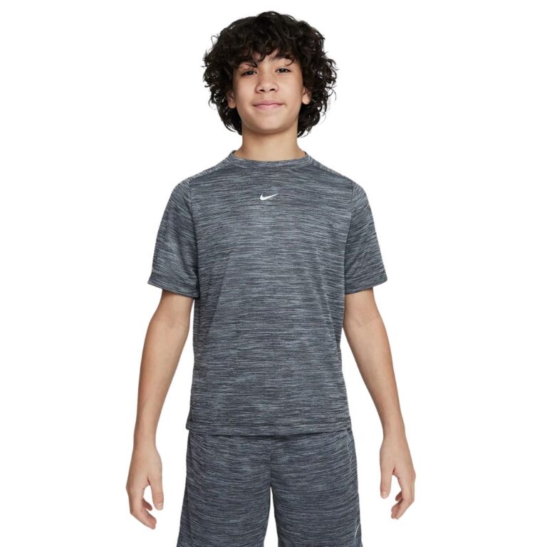 Nike Multi Boys Dri-FIT Short-Sleeve Top Black/Light Smoke Grey