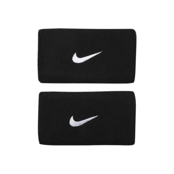 Nike Swoosh Doublewide Wristband Svart Svettband & pannband > Nike