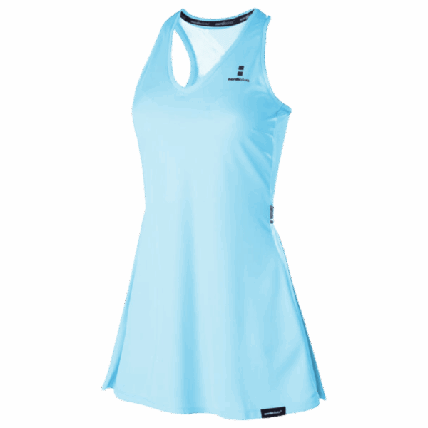 Nordic Dots Elegance Dress - L Blå Damkläder > Nordic Dots