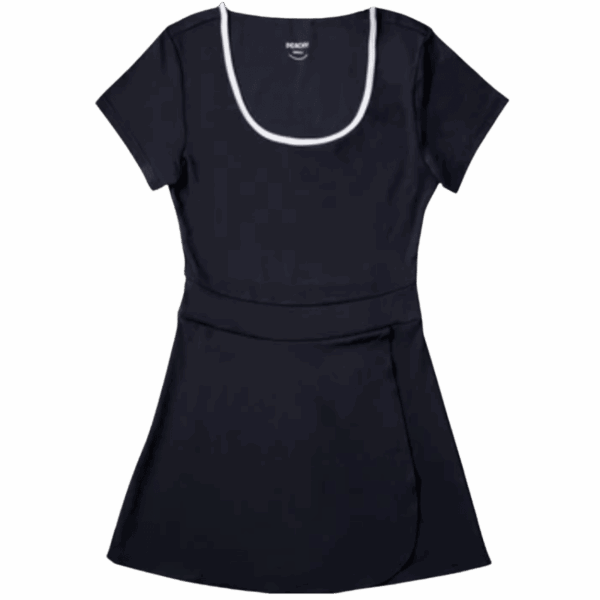 PEACHY Wrap Skirt Dress - S Svart Damkläder