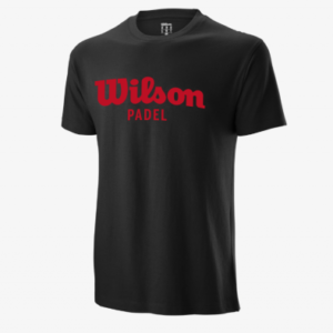 WILSON Padel Tee Cotton Black Mens