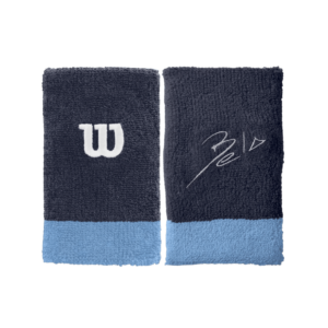 Wilson Bela Wide Wristband 2-pack Blå Svettband & pannband > Wilson