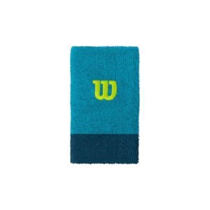 Wilson Svettband Extra Wide 2-pack Turkos/Blå/Lime