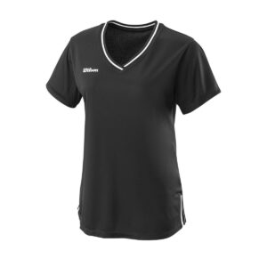 Wilson Team II V-Neck T-shirt Dam Svart