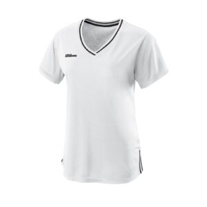 Wilson Team II V-Neck T-shirt Dam White