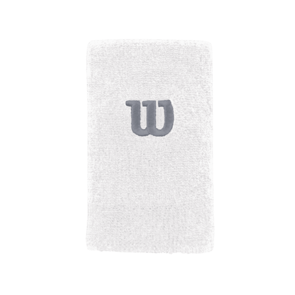 Wilson Wristband Wide 2-pack Vit Svettband & pannband > Wilson